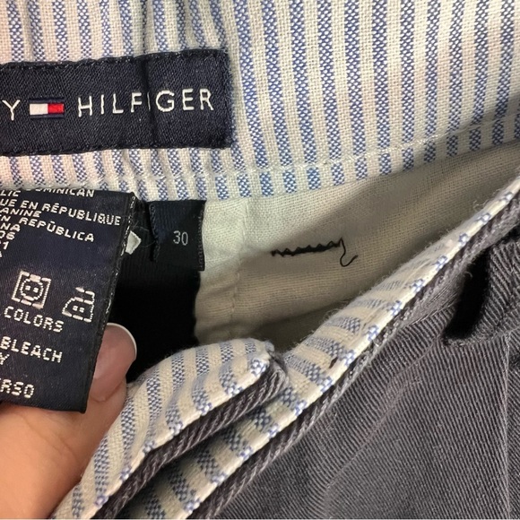 Navy Blue Tommy Hilfiger Cotton Dress Shorts - Picture 5 of 10